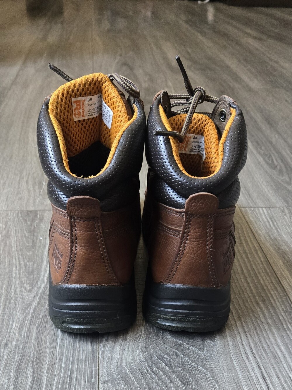 Timberland PRO TiTAN 6” Women’s Work Boots Size 8M Brown Leather Alloy Toe 26388 - Picture 4 of 8